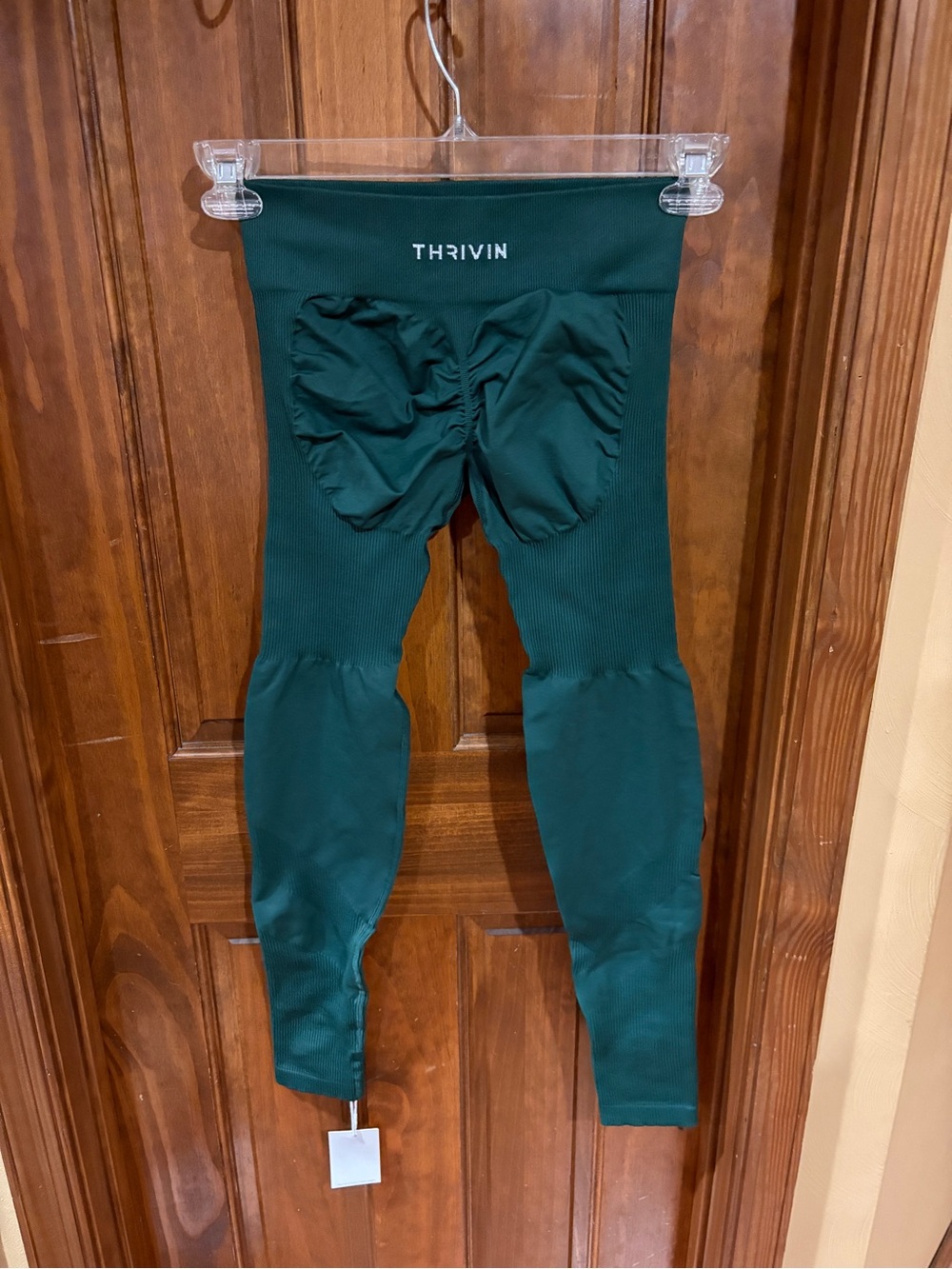 High-Waist Sculpting Leggings in Deep Green